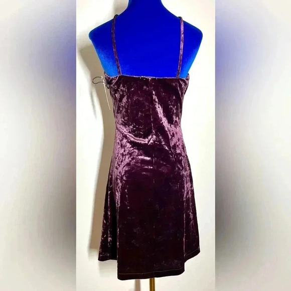 Dex | Crushed Velvet Mini Dress | Violet | Women’s XS - Picture 3 of 3